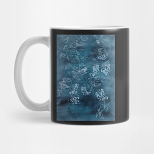 Honeysuckle on watercolor background Mug